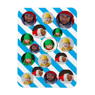 Individuelle Weihnachtsfeier mit vier Fotos 🎄 Wei Magnet