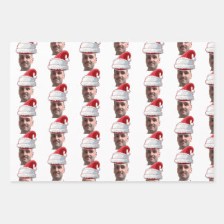 Individuelle Weihnachtsfeiern mit lustigen Gesicht Geschenkpapier Set