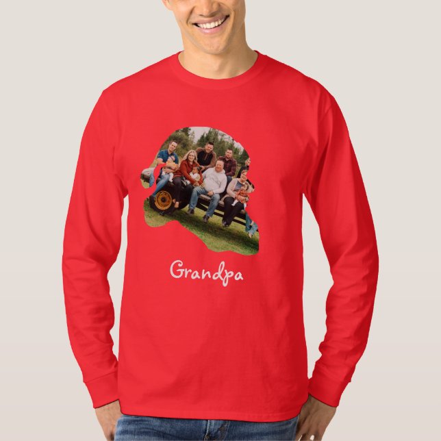 Individuelle Weihnachtsmannmütze Foto Weihnachtsfa T-Shirt (Vorderseite)
