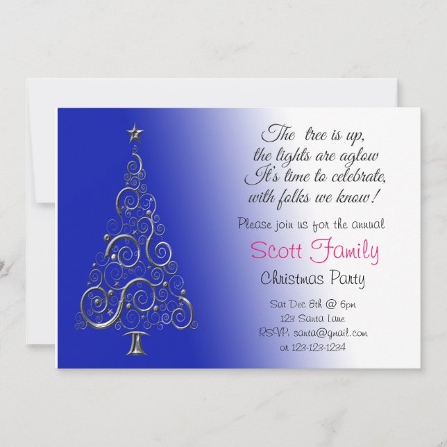 Individuelle Weihnachtszeit-Party Einladung (Vorderseite)