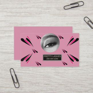 Individuelle Wimpernverlängerung Gold-Makeup-Karte Visitenkarte
