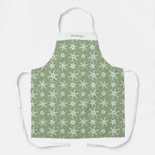 Individuelle Winter Snowflake All-over Print-Schür Schürze