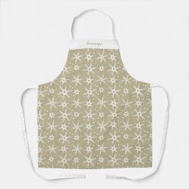 Individuelle Winter Snowflake All-over Print-Schür Schürze