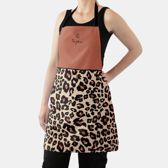 individuellen Namen Luxury Leopard Schürze Chic (InSitu)