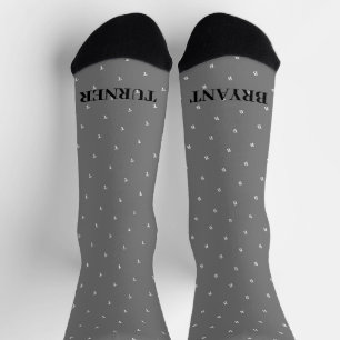 Individuellen Namen Muster Personalisiert-Grau-Soc Socken