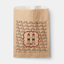 Individuellen Namen Twin Boys Upsherin Favor Bags Geschenktütchen