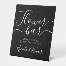 Individuellen Namens Black Calligraphy Blume Bar Sockelschild