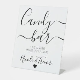 Individuellen Namens White Calligraphy Candy Bar Sockelschild