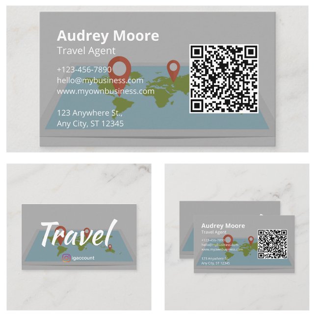 Individueller Agent Visitenkarte (Customizable Travel Agent Business Cards)