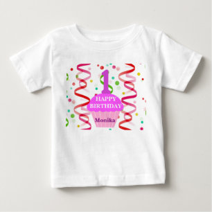 Individueller Alter und Name Alles Gute zum Geburt Baby T-shirt