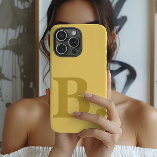 Individueller Anfangsname Gelber Telefon-Schutz fü iPhone 15 Pro Hülle