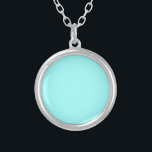 Individueller Baby Blue Color Designer Versilberte Kette<br><div class="desc">Individueller Baby Blue Color Designer</div>