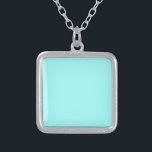 Individueller Baby Blue Color Designer Versilberte Kette<br><div class="desc">Individueller Baby Blue Color Designer</div>