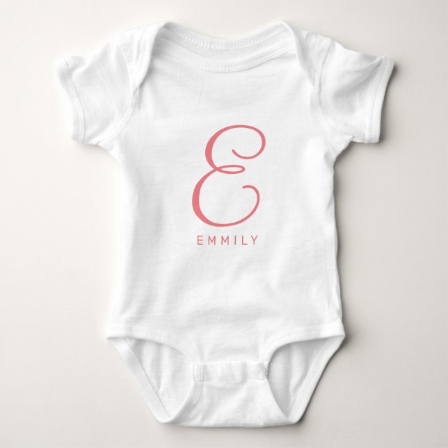 Individueller Baby-Jumpsuit mit elegantem Namen Mo Baby Strampler (Vorderseite)