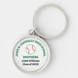 Individueller Baseballspieler der Green High Schoo Schlüsselanhänger