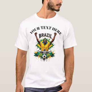 Individueller Brasilien Fußball-Mannschafts-Anhäng T-Shirt