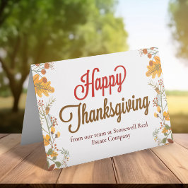 Individueller Business Erntedank Moderne Herbstlau Karte