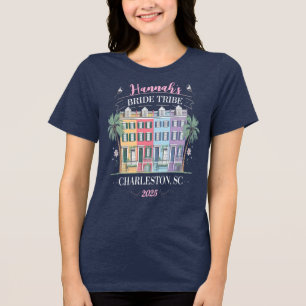 Individueller Charleston Junggeselinnen-Abschied T Tri-Blend Shirt
