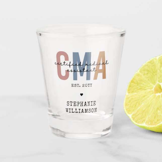 Individueller CMA zertifizierter medizinischer Ass Schnapsglas (Vorderseite)