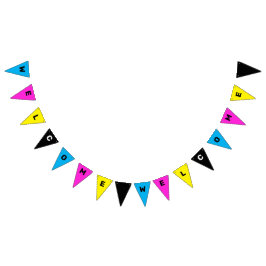 Individueller CMYK-Empfang Wimpelkette