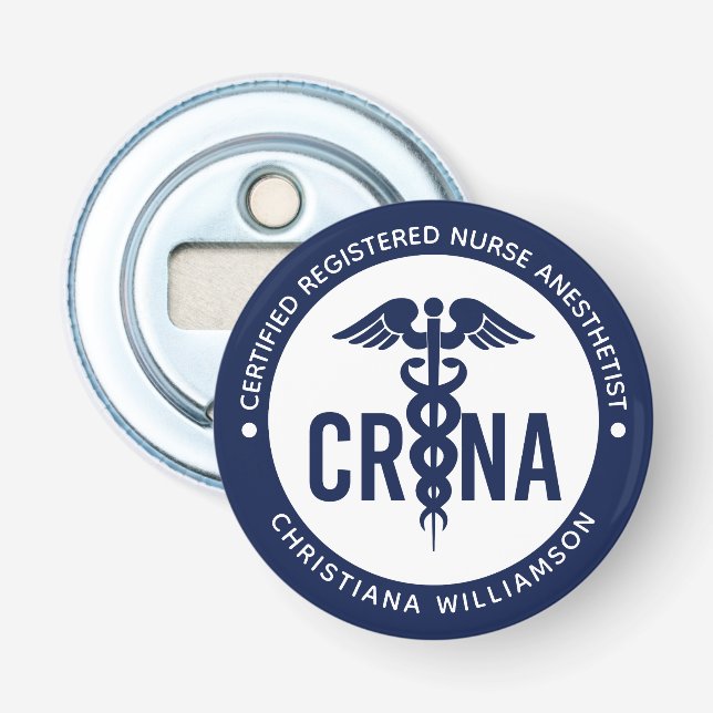 Individueller CRNA zertifizierter Krankenpfleger Flaschenöffner (Vorderseite)