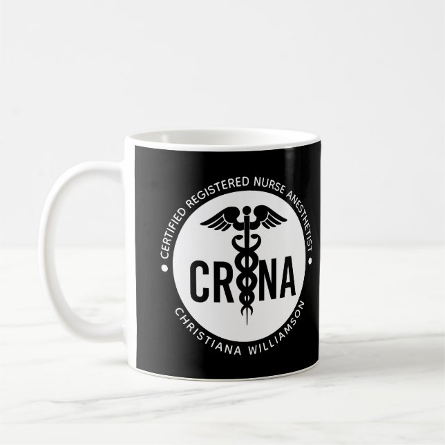 Individueller CRNA zertifizierter Krankenpfleger Kaffeetasse (Links)