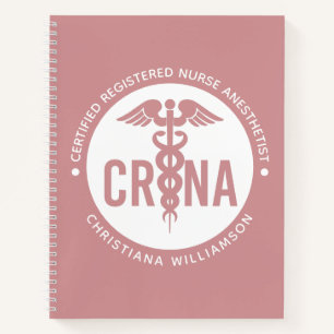 Individueller CRNA zertifizierter Krankenpfleger Notizbuch