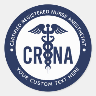 Individueller CRNA zertifizierter Krankenpfleger Runder Aufkleber