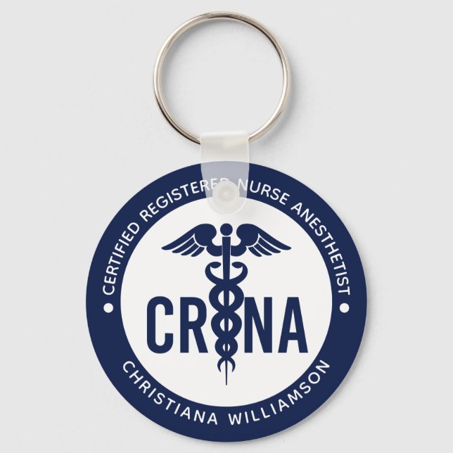 Individueller CRNA zertifizierter Krankenpfleger Schlüsselanhänger (Vorderseite)