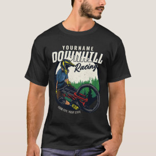 Individueller Downhill-Renn-Mountainbike-Trail T-Shirt