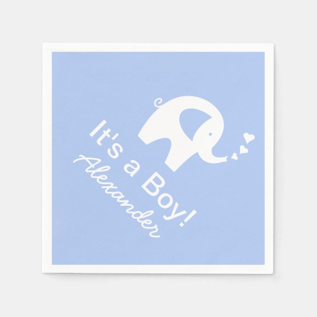 Individueller Elefant Es ist ein Baby-Duschnapkins Serviette (Vorderseite)