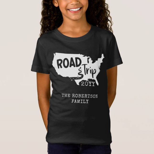Individueller Familienurlaub | Family Road Trip US T-Shirt (Vorderseite)