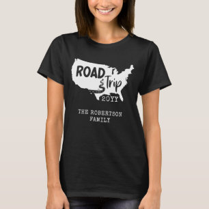 Individueller Familienurlaub Family Road Trip US T-Shirt