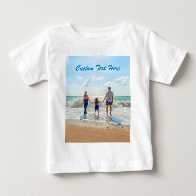 Individueller Foto Baby T - Shirt mit Ihrem Foto u (Vorderseite)