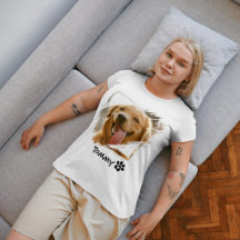 Individueller Foto- und Namensgeber T - Shirt mit 