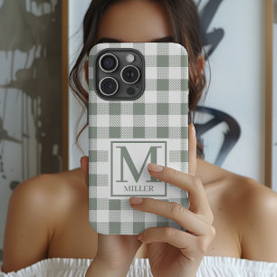 Individueller Gingham-Handyhülle-Geschenk für Mama iPhone 15 Pro Hülle