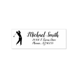 Individueller Golfclub   Personalisierte Golfadres Permastempel