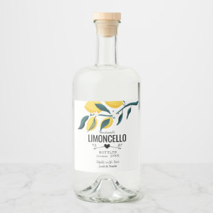 individueller hausgemachter Limoncello Hochzeitsgu Alkoholflaschenetikett