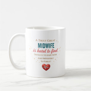 Individueller Hebammen-Dankbarkeitszitat Kaffeetasse