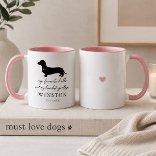 Individueller Hundeverlust-Andenken Dachshund-Ge Tasse