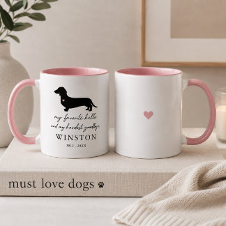 Individueller Hundeverlust-Andenken | Dachshund-Ge Tasse