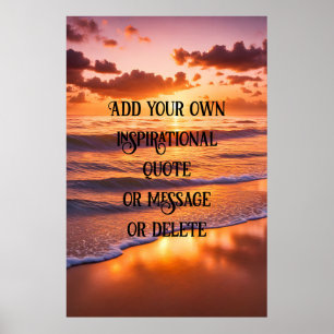 Individueller Inspirationsposter Ozean Sonnenunter Poster