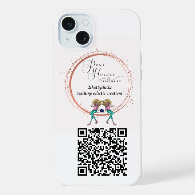 individueller iPhone-Logo-QR-Code  iPhone 15 Plus Hülle (Rückseite)