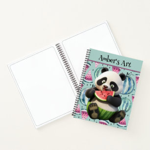 Individueller Kinder-Panda-Bär-Skizze Notizbuch