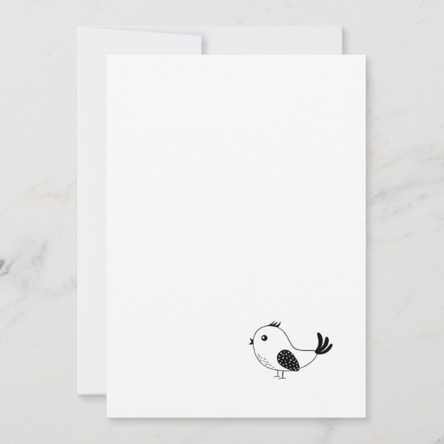 Individueller Kleiner Vogel Einladung (Vorderseite)