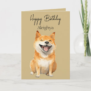 Individueller Lachender Shiba Inu Karte