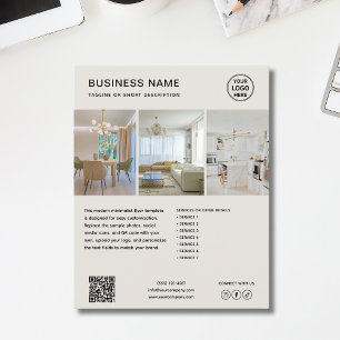 Individueller minimalistischer Marketing-Geschäfts Flyer