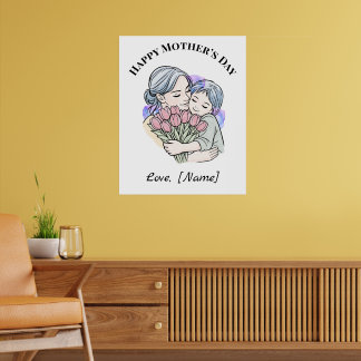 Individueller Muttertag-Poster für Mutter und Kind Poster