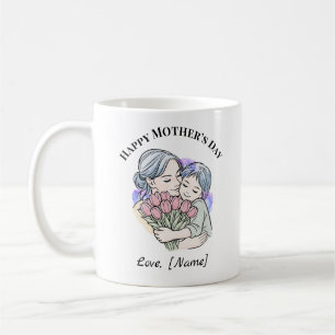 Individueller Muttertags-Mutter-und-Kind-Becher Kaffeetasse