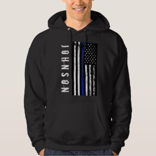 Individueller Name beunruhigte Polizei-Art Hoodie